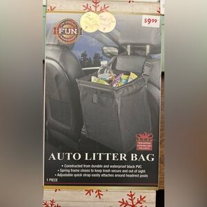 Auto Litter Bag - Black Car Trash Bin
